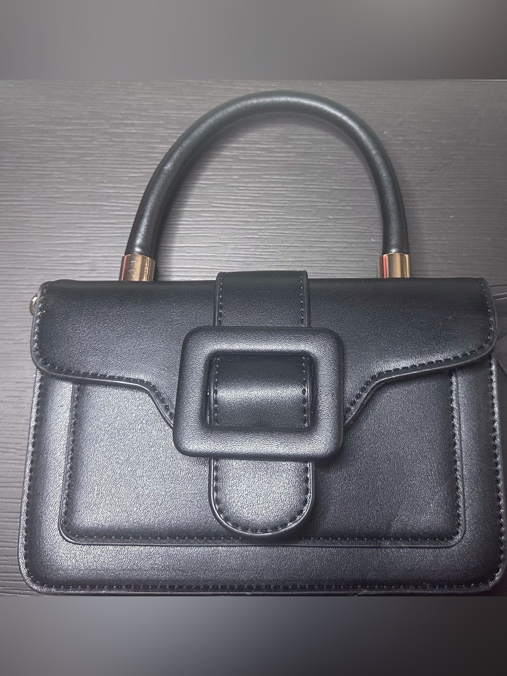 Forever 21 Black Structured Top-Handle Satchel
